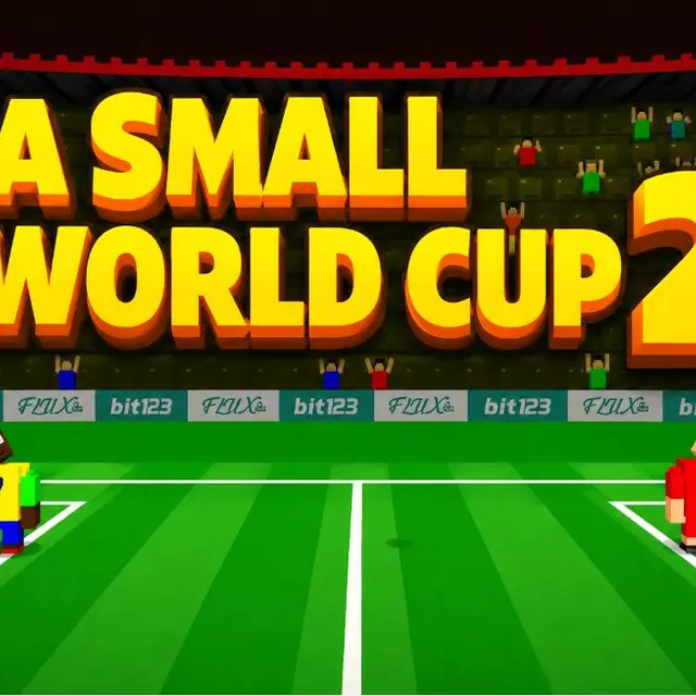 Two ragdoll footballers tangled in front of an open goal