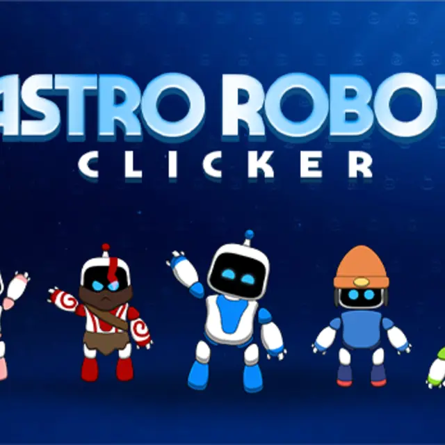Dancing robot surrounded by coins with a fleet of smaller robots