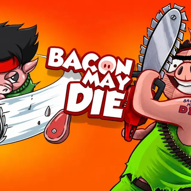 Round pig character swinging a weapon at a crowd of creatures