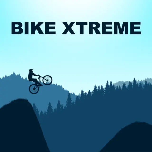 Mountain biker landing a jump on a rocky trail