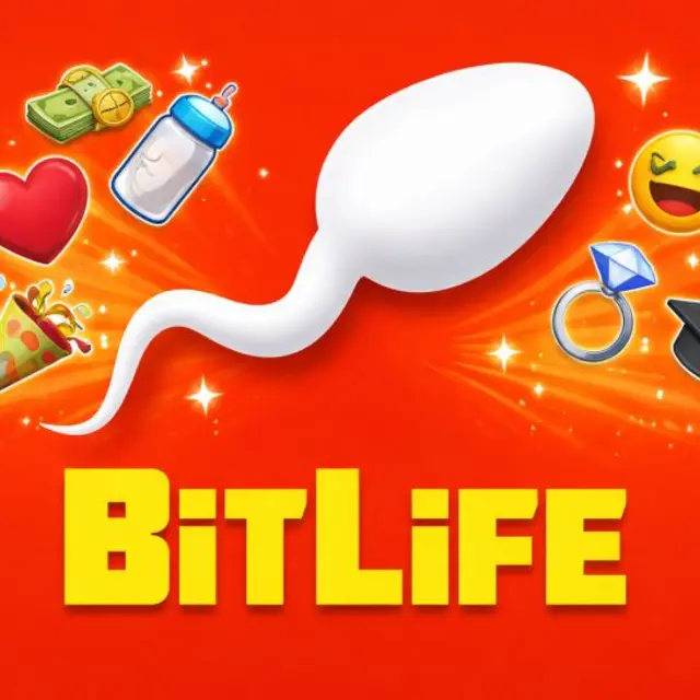 Text life simulator interface showing a character profile and a list of choices for the year