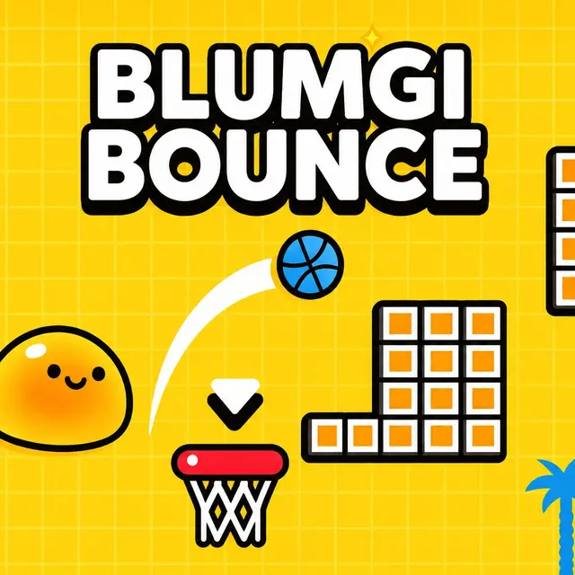 Basketball bouncing off walls towards a hoop in a puzzle level
