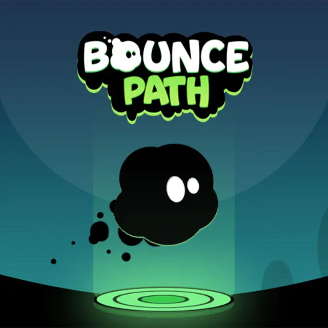 Small blob jumping across gaps in time with a beat indicator