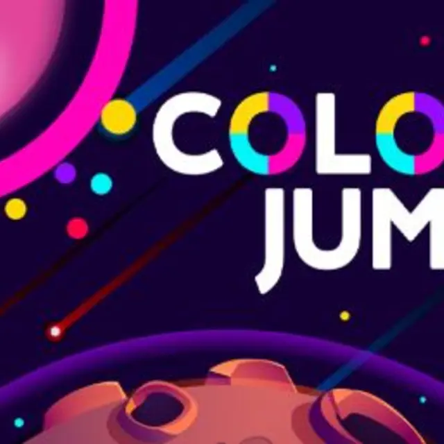 Ball jumping through a rotating ring of coloured segments