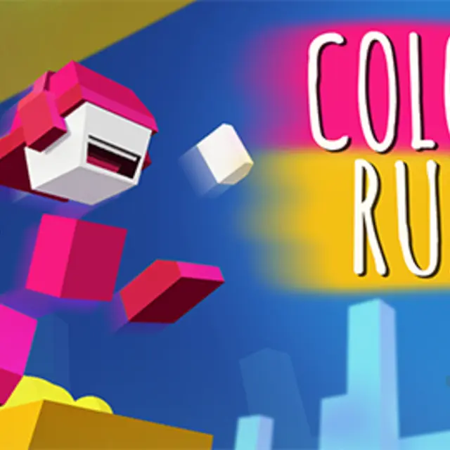 Running character changing colour before a coloured platform