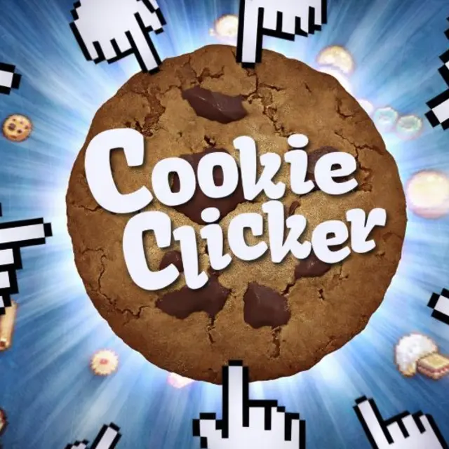 Incremental game interface with a large cookie and a list of buildings