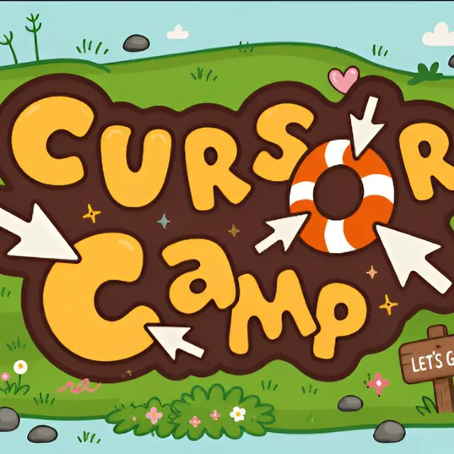 Many cursors gathered around a campfire in a shared online space