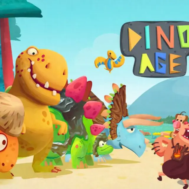 Dinosaurs defending a lane against approaching attackers with traps