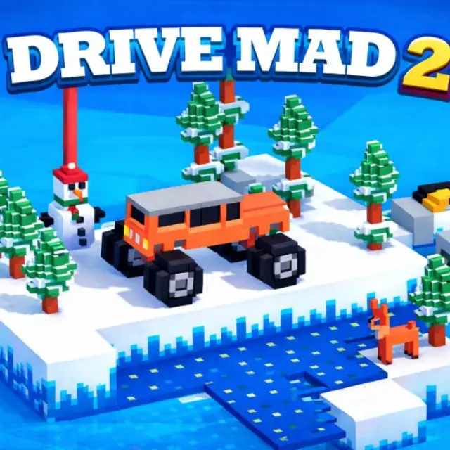 Truck balancing on the edge of a ramp in a physics puzzle