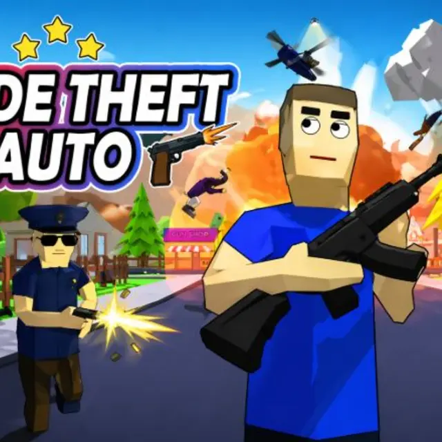 Open world city street with vehicles and a police car in pursuit