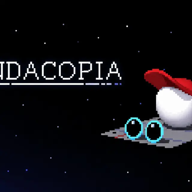 Surreal room with a featureless child character in a point and click scene