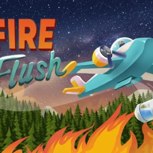 Aircraft dropping water on a spreading fire across terrain