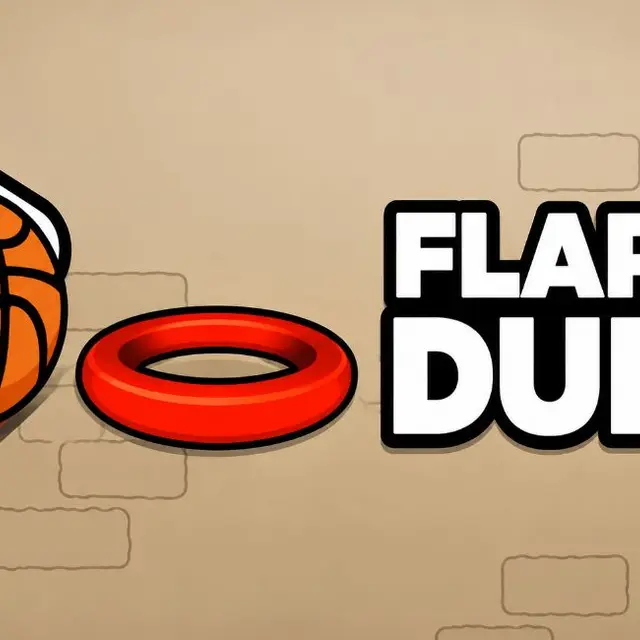 Winged basketball dropping cleanly through a floating hoop
