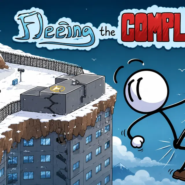 Stickman prisoner choosing between several labelled escape routes