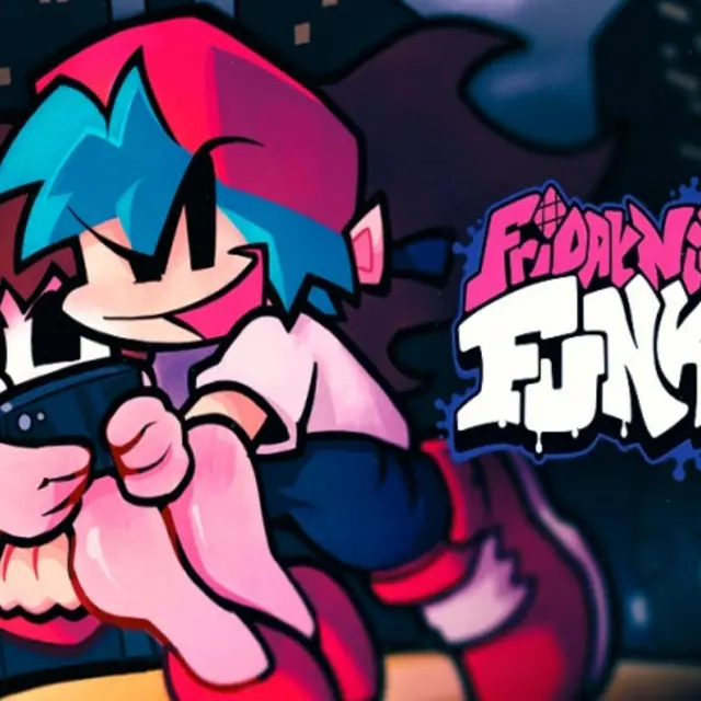 Two characters facing off with scrolling arrow notes in a rhythm battle