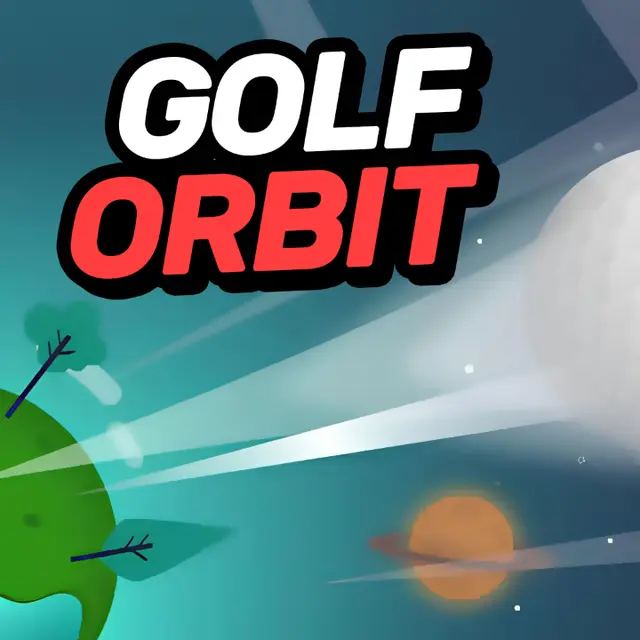 Golf ball flying over a distant landscape with a distance counter
