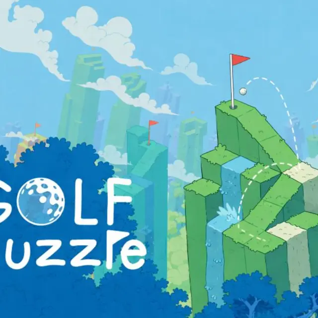 Golf hole with a hand of movement cards below the course