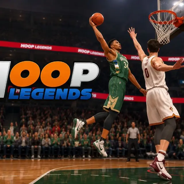 Street basketball court with a player shooting and a streak counter