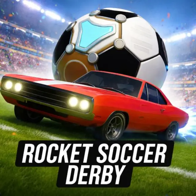 Heavy cars colliding near a large football in a stadium