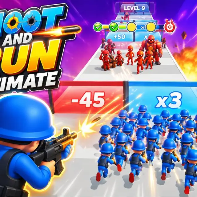 Lone shooter reloading in a dark arena as enemies close in