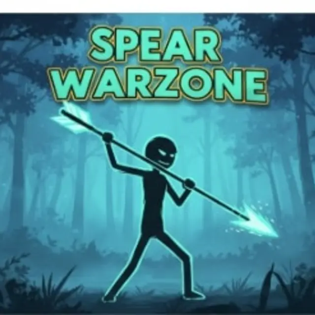 Stickman throwing a spear across a shifting arena