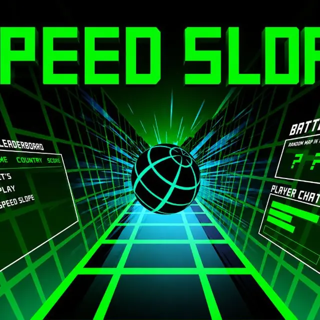 Ball airborne over a rise on a suspended neon track