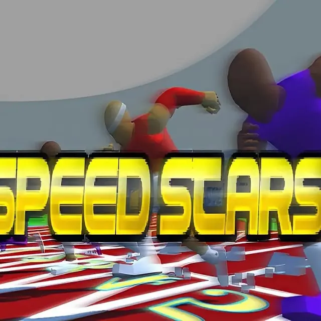 Sprinter mid stride on a track with a lane timer