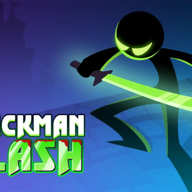Stickman swinging a sword as an enemy telegraphs an attack