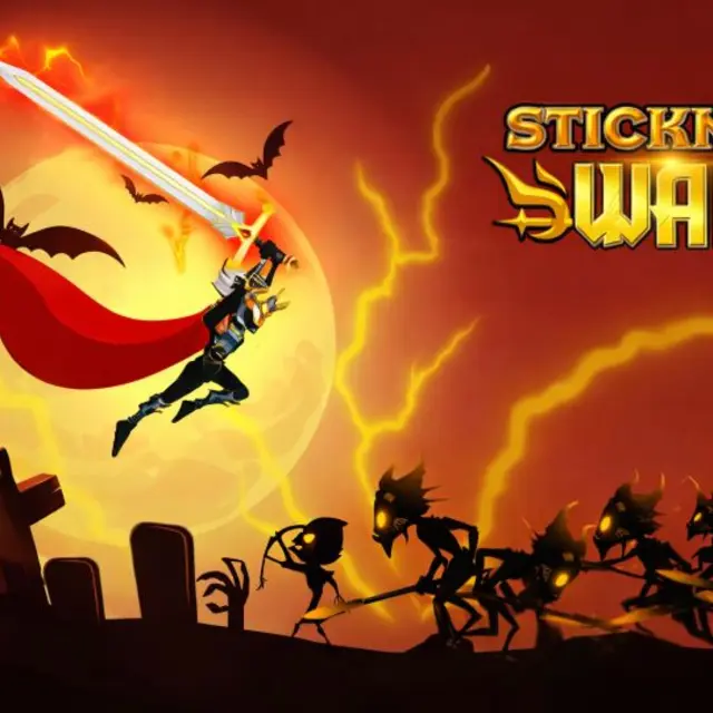 Stickman hero with equipment panels and a stat ladder