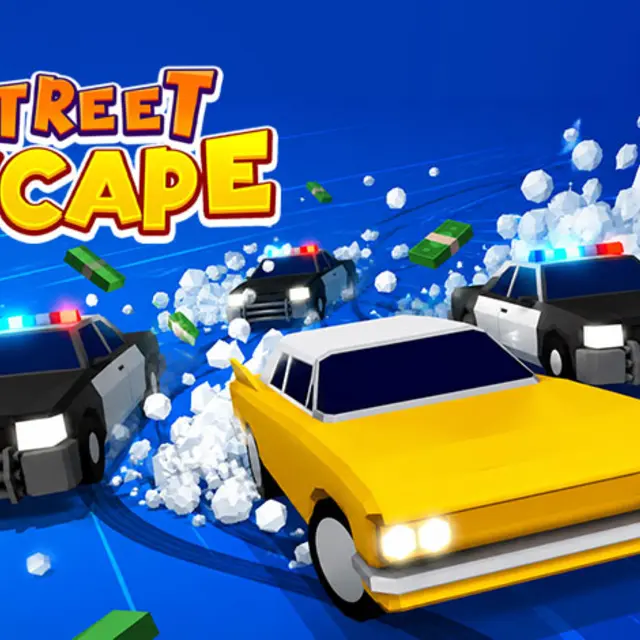Car speeding through city traffic with police vehicles closing behind