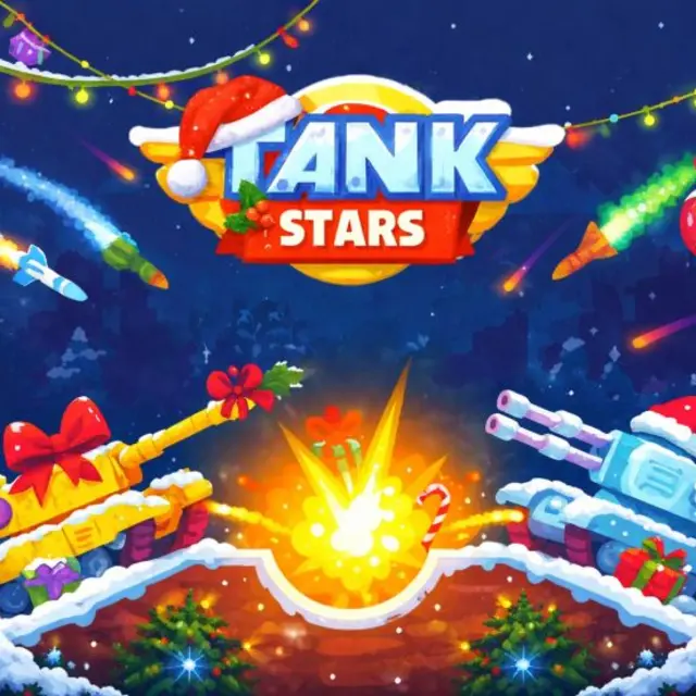 Two tanks firing shells over deforming terrain