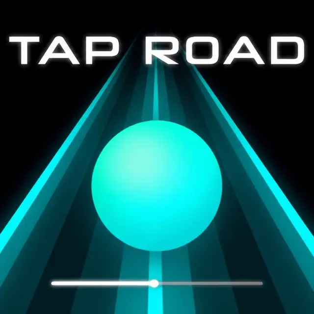 Glowing sphere switching between two neon lanes past red hazards