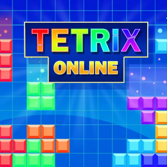 Falling block puzzle grid with a nearly complete line at the bottom