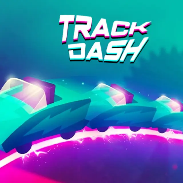 Rollercoaster car leaping a gap in a broken track above an acid pit