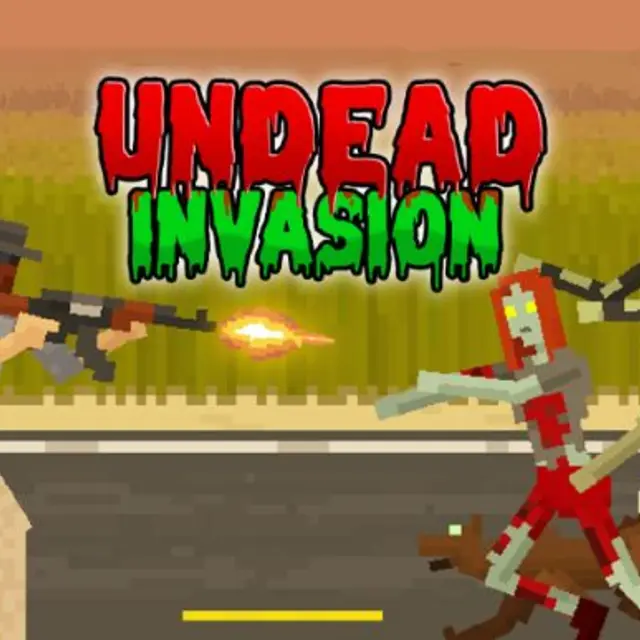 Survivor aiming down a corridor at advancing slow zombies