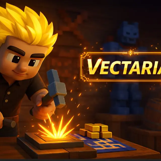 Player with a sword defending a built structure in a bright 3D world