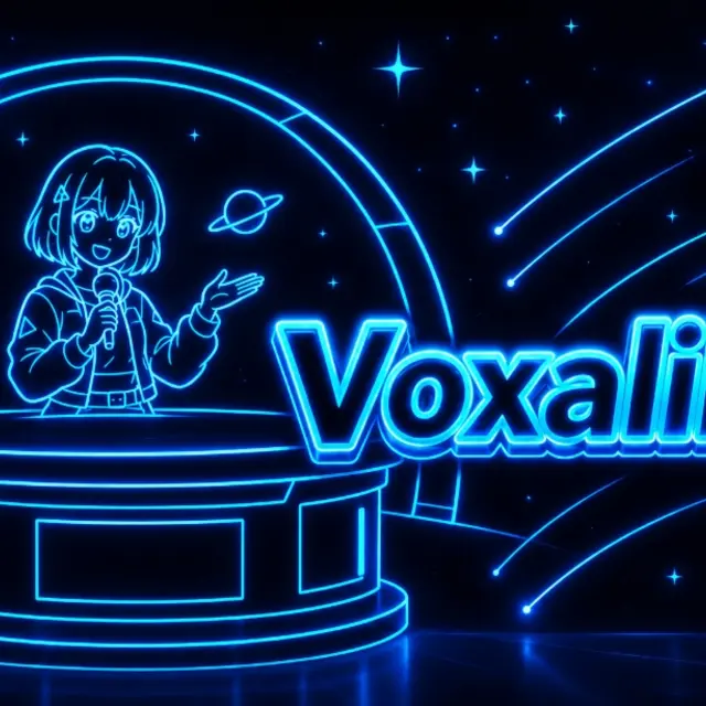 Scene playing with a recording indicator and voice waveform