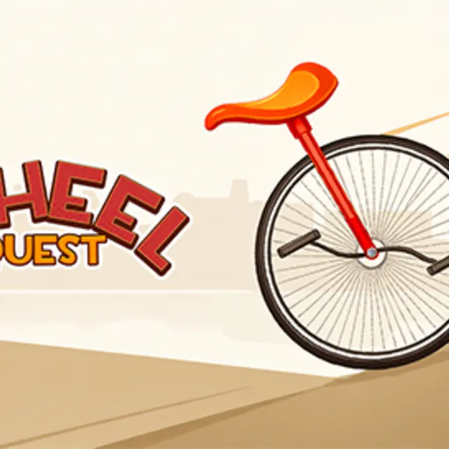 Rider balancing on a unicycle over uneven ground