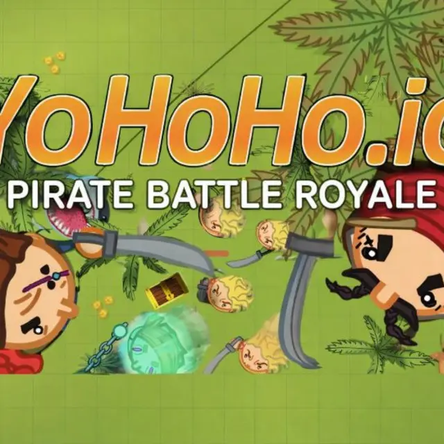 Pirates of different sizes fighting over treasure on a shrinking island